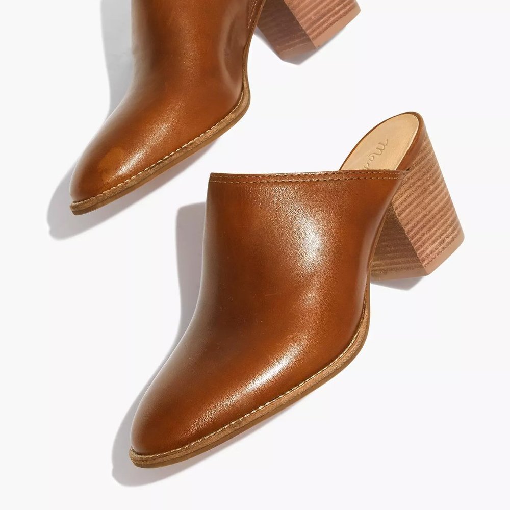 NWT Madewell Harper Mule in English Saddle Size 9